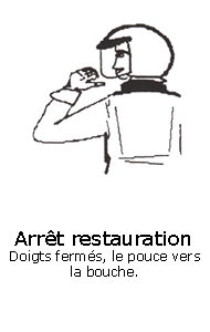 Signe arrêt restaurant