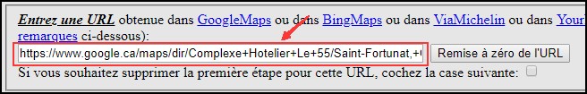 coller le url dans le formulaire